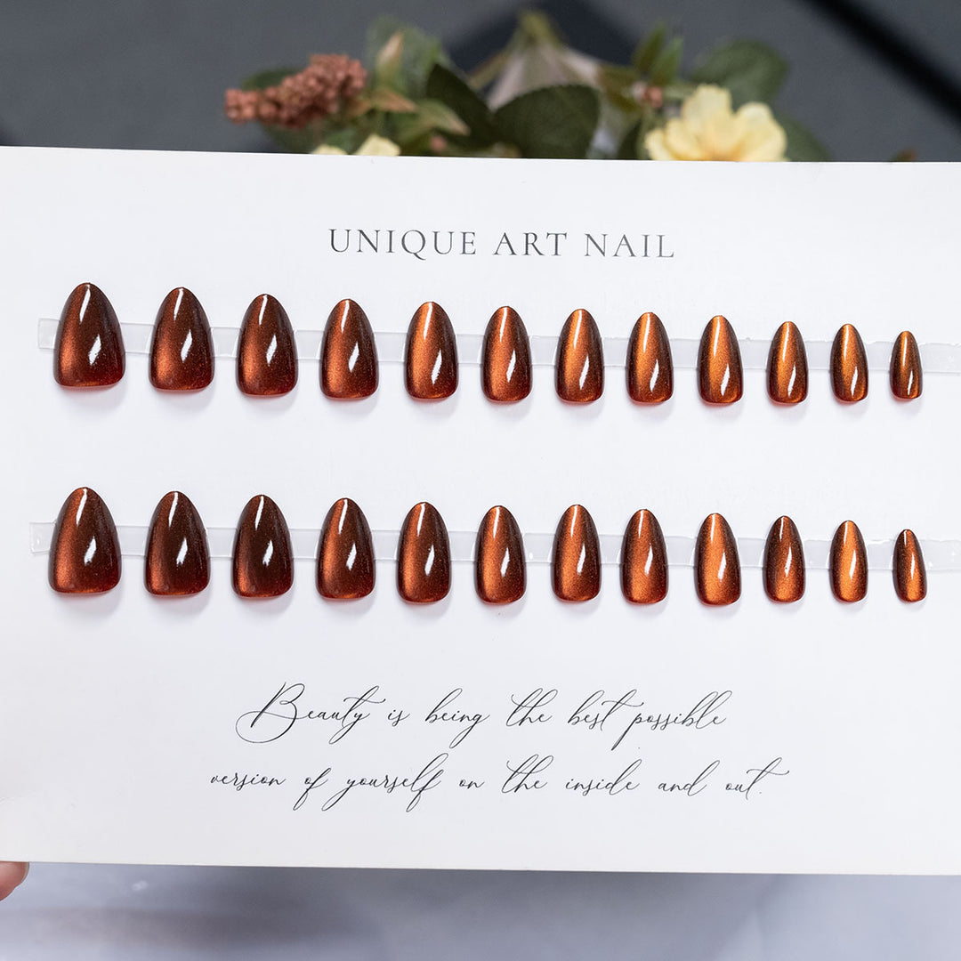 Glossy Press-On Nail Art Set