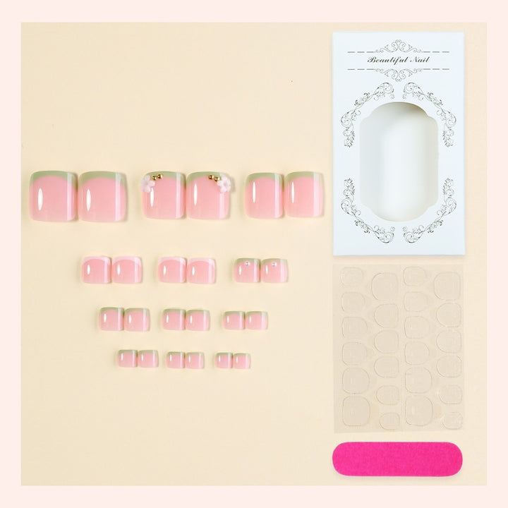 Artificial nail set with elegant floral accents Kalsten
