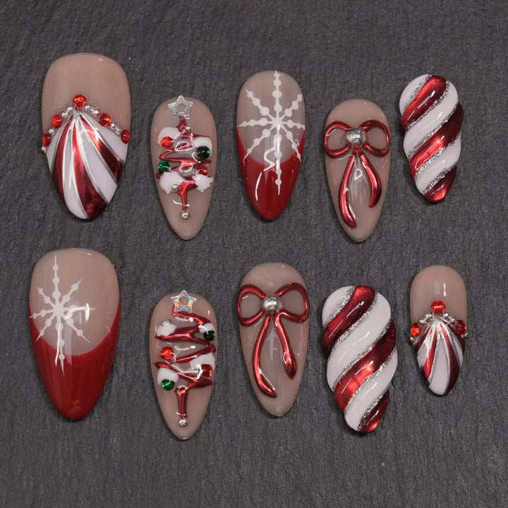 Holiday-Themed Press-On Nails Set