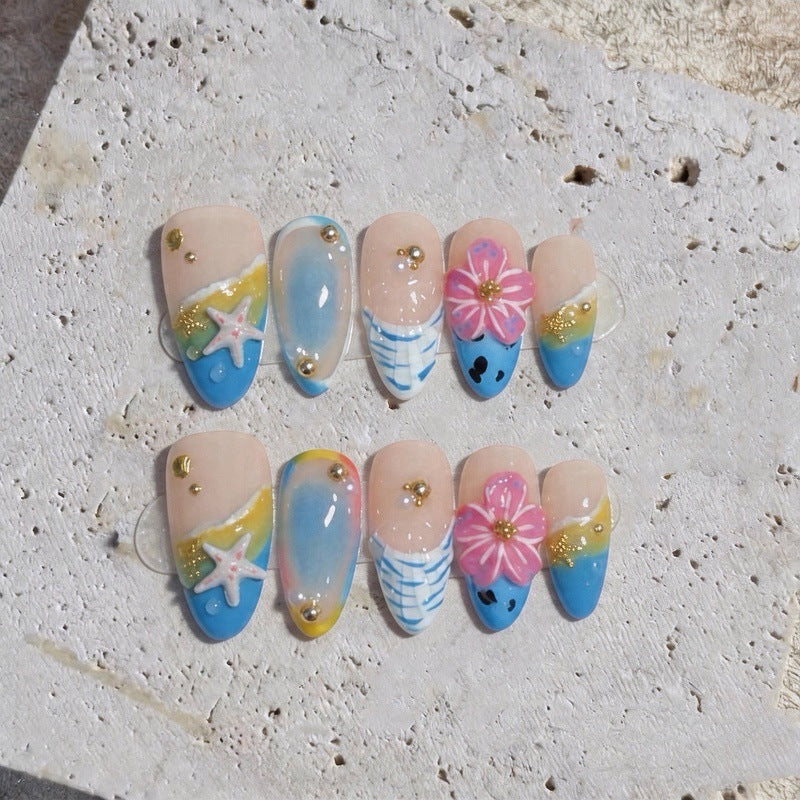 Coastal Paradise Themed Press-On Nail Set
