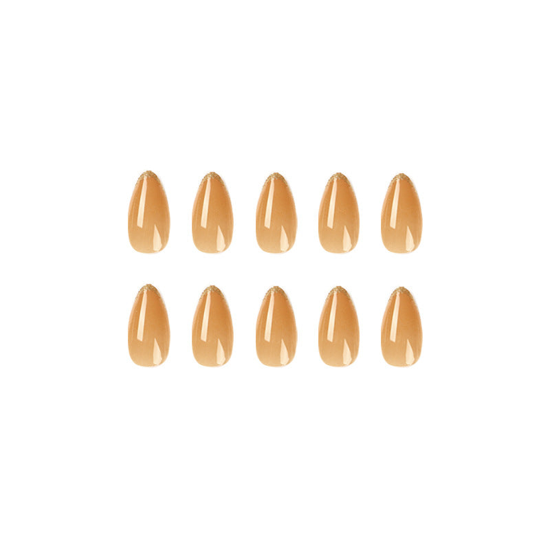 Artificial stiletto nails with glamorous glitter accent Kalsten