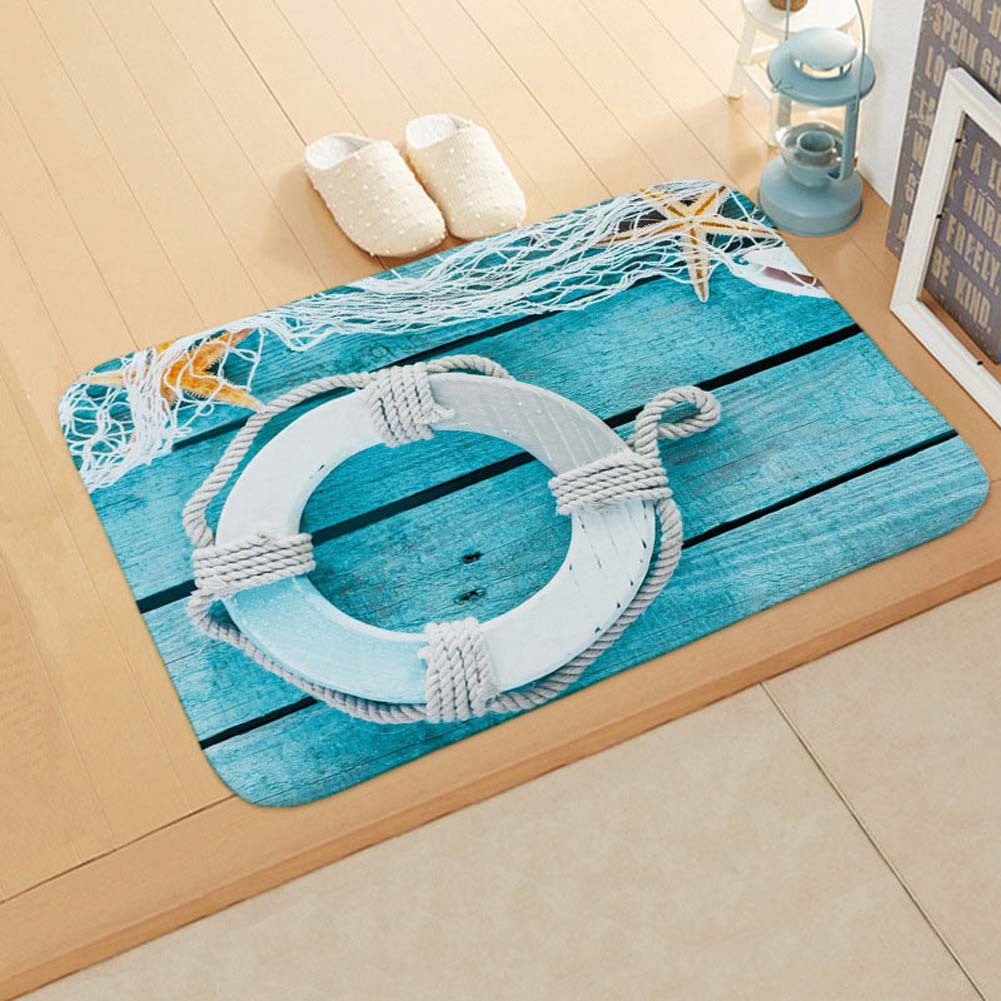 Nautical-Themed Decorative Bath Mat