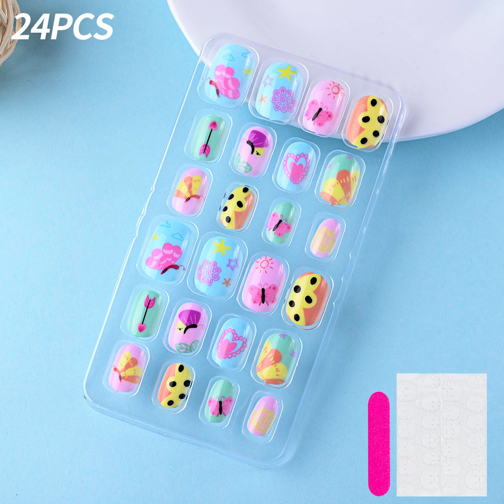 Decorative Press-On Nail Art Tips Set