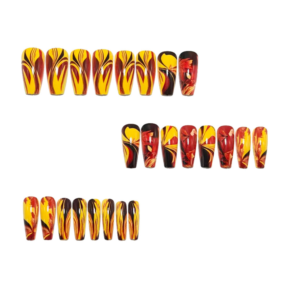 Artificial Nails in Elegant Autumn Design Kalsten