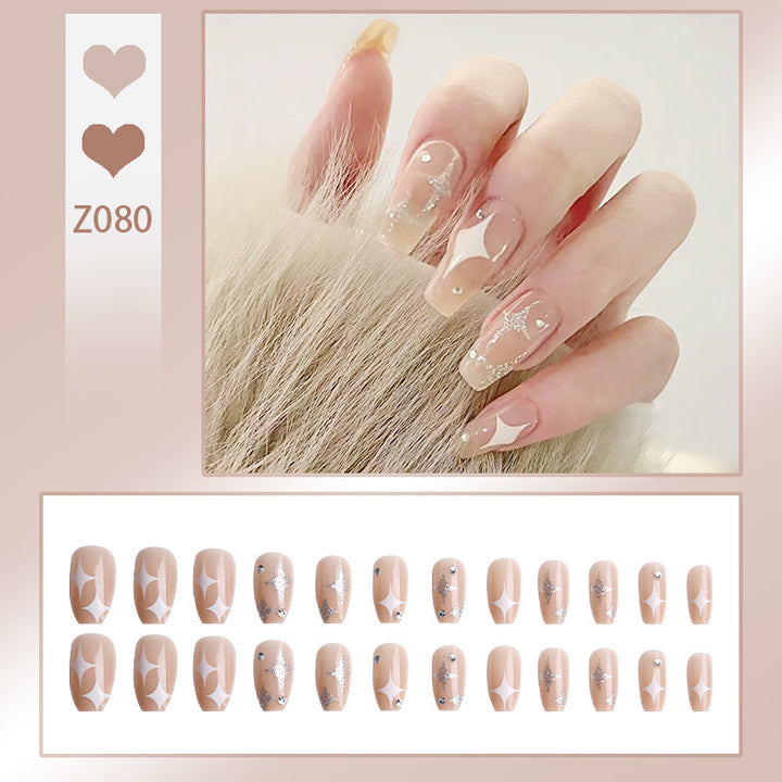 Creative Nail Art Set with Elegant Glitter Design Kalsten