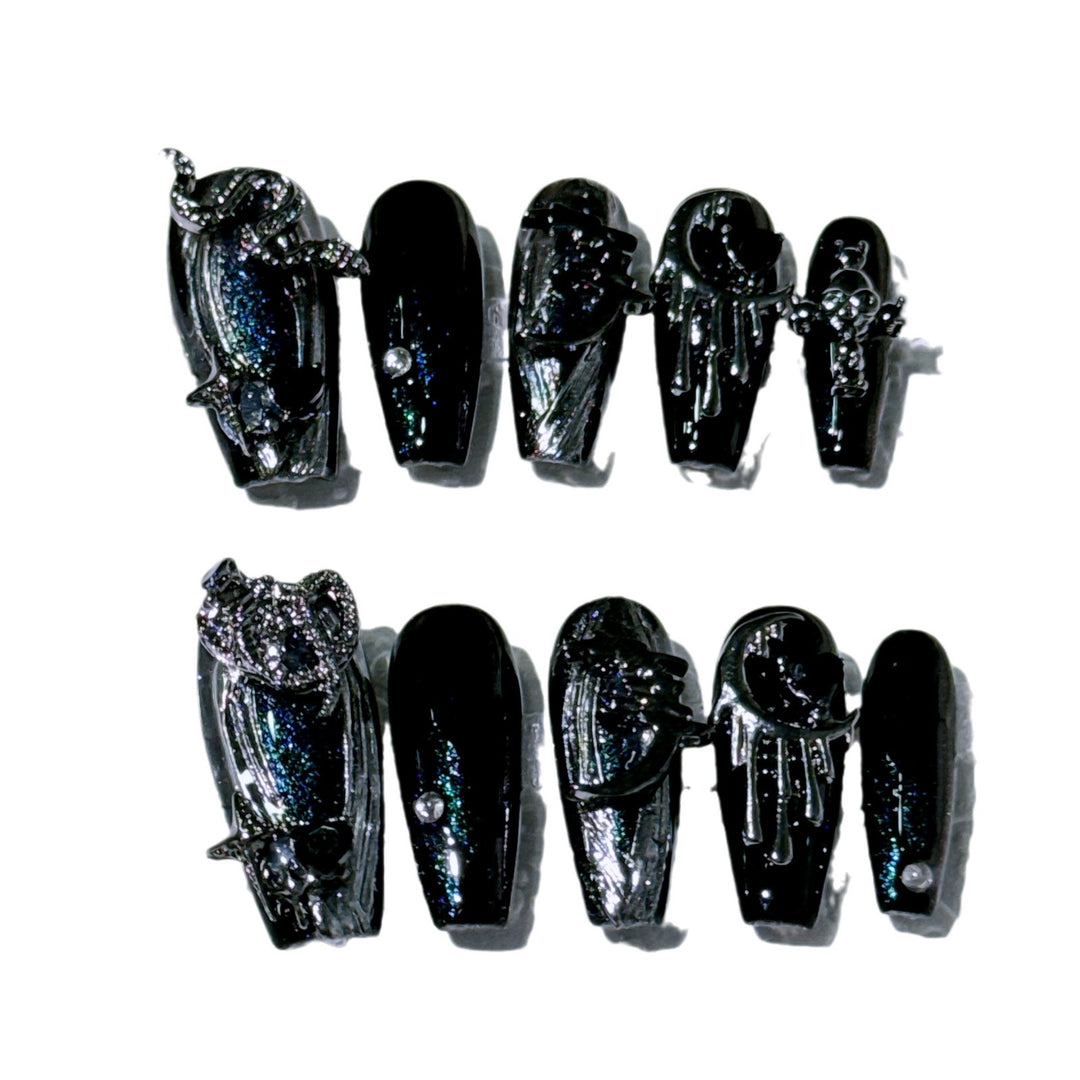 Gothic Chrome Press-On Nail Set