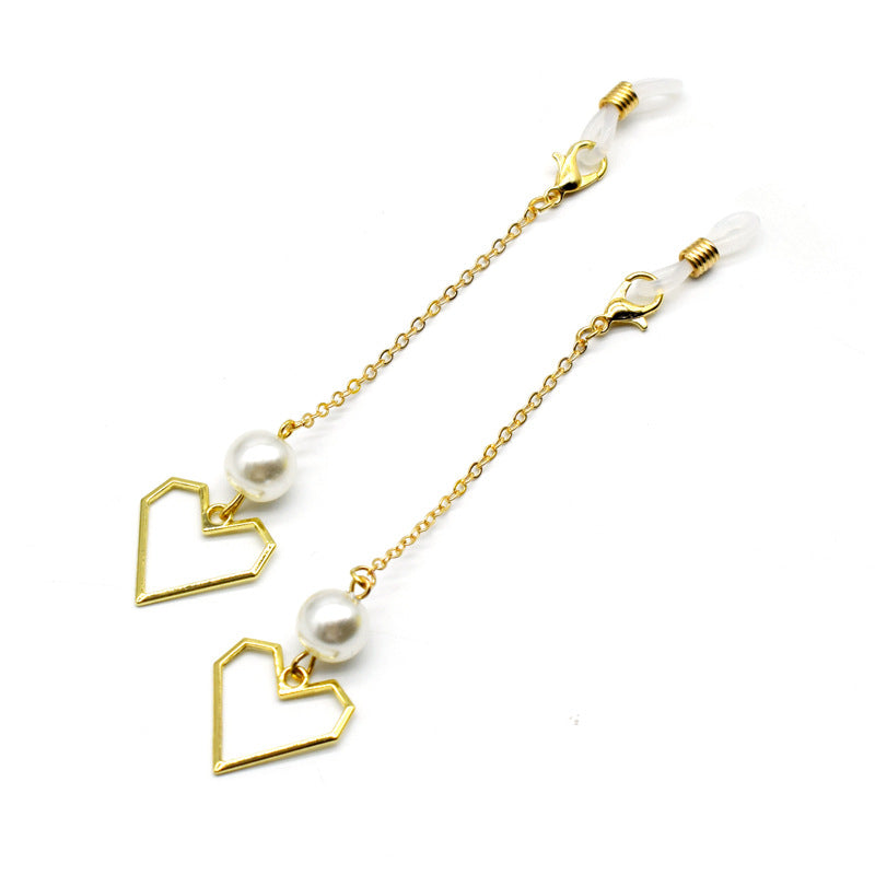 Heart-Shaped Geometric Elegance Eyewear Chain Kalsten