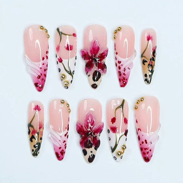Floral Art Acrylic Nail Extensions Kalsten 1789447284