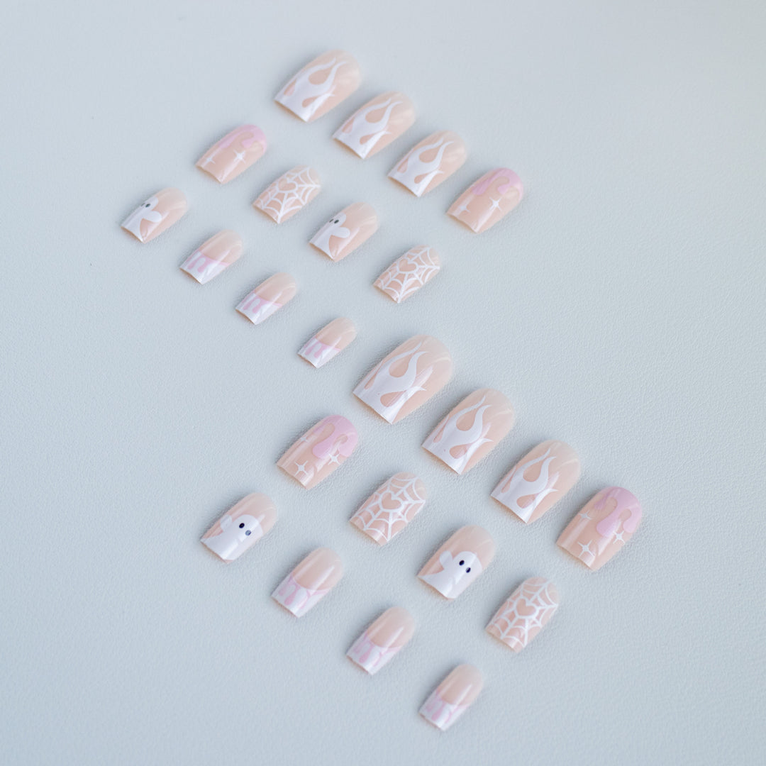Haunted Ghost-Themed Nail Art Set