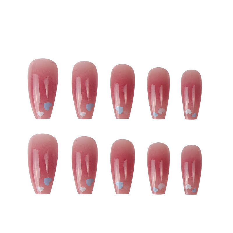 Artistic Heart-Designed Press-On Nails Kalsten