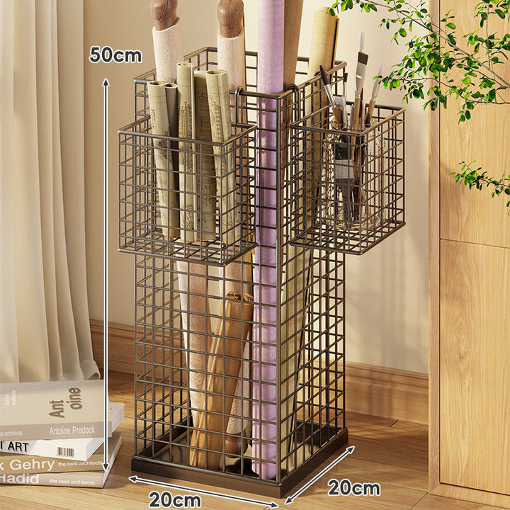 Vertical Mesh Desktop Roll Document & Utensil Organizer