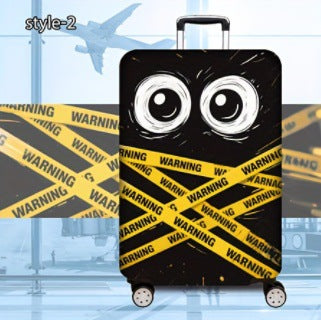 Women’s hard-shell suitcase with eye-catching warning motif Kalsten