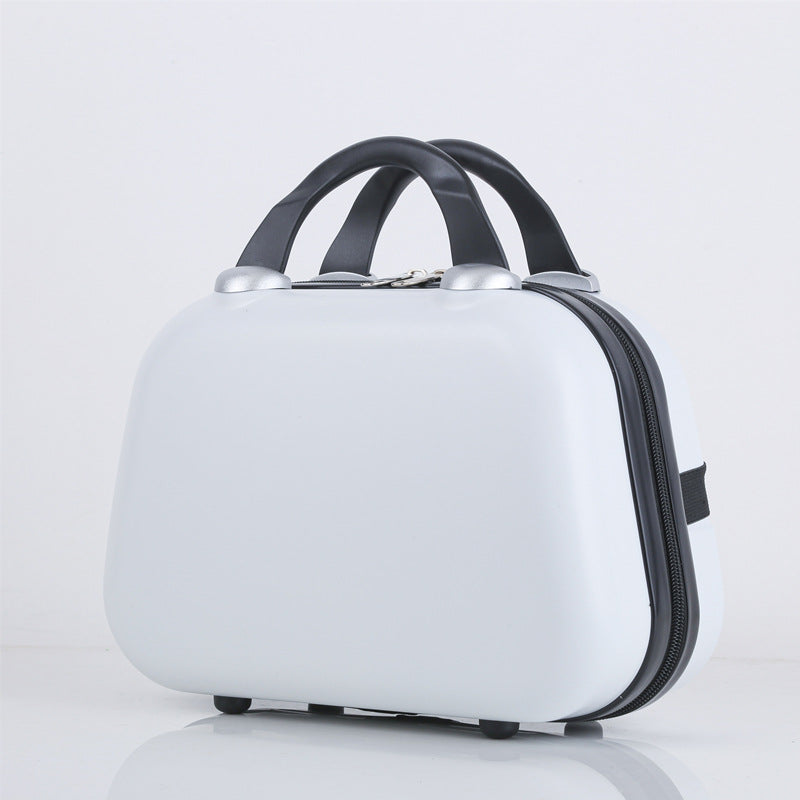 compact hard-shell travel cosmetic vanity case with dual top handles and secure zipper closure Kalsten