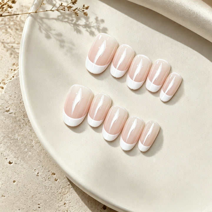 Elegant French Tip Press-On Nail Set