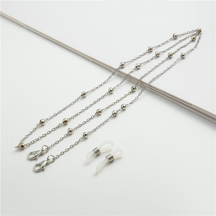 Stylish Glasses Strap Made of Stainless Steel with Bead-Shaped Design Elements Kalsten