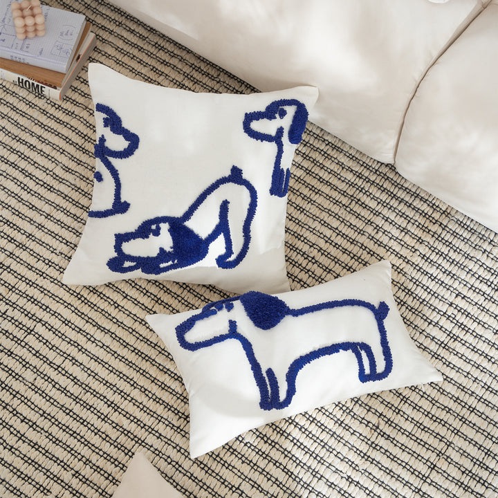 Woven decorative cushion