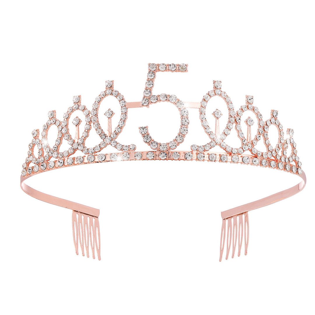 Women Glittering Tiaras with Festive Birthday Banner Kalsten