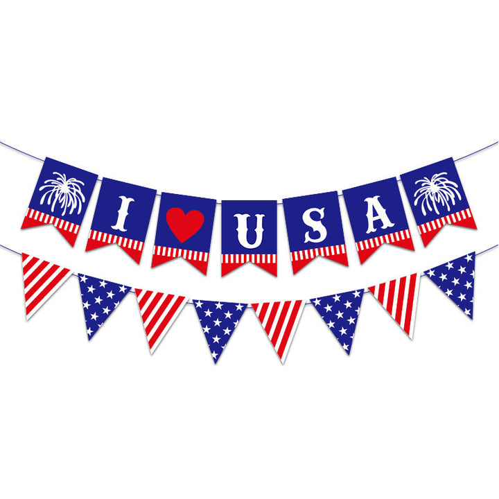 Unisex nan patriotic acrylic cake topper with US flag heart motif Kalsten