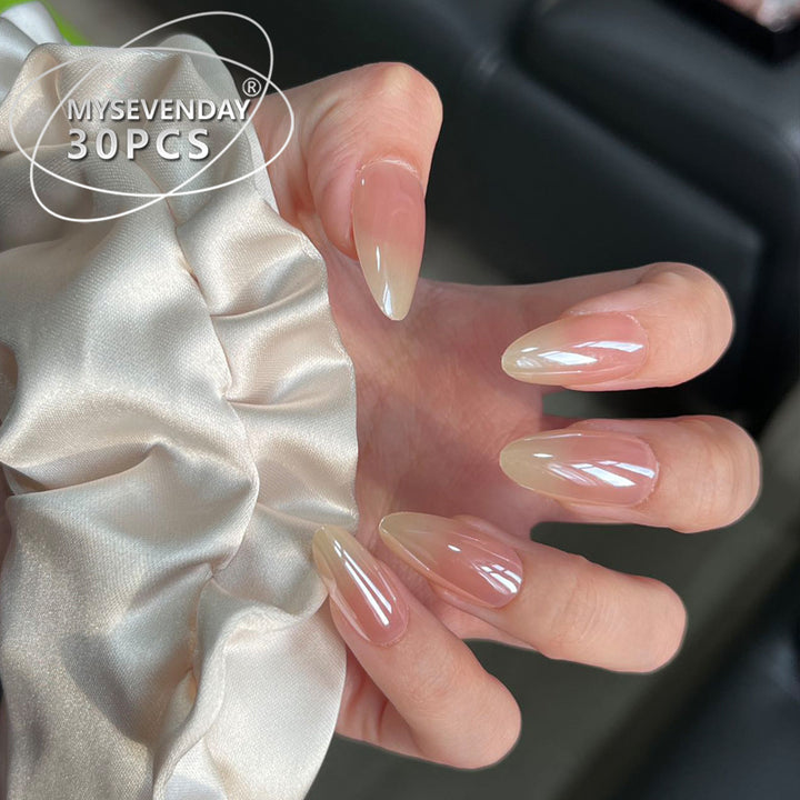 Elegant Stiletto Press-On Nail Set with Natural Ombre Finish Kalsten