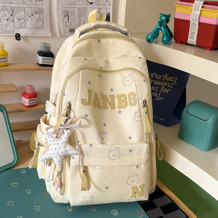Casual Character-Embellished Backpack Kalsten