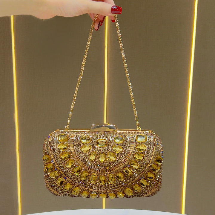 Rhinestone-Embellished Evening Clutch