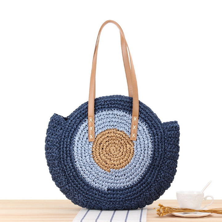 Round straw bag Kalsten