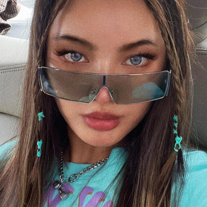 Women geometric sunglasses with futuristic design and durable frame Kalsten
