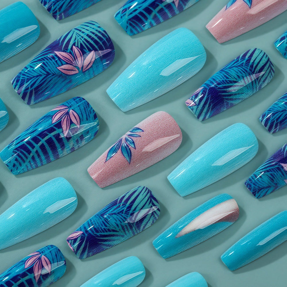 Artificial nails in exotic palm design Kalsten