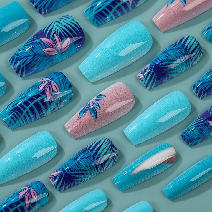 Artificial nails in exotic palm design Kalsten