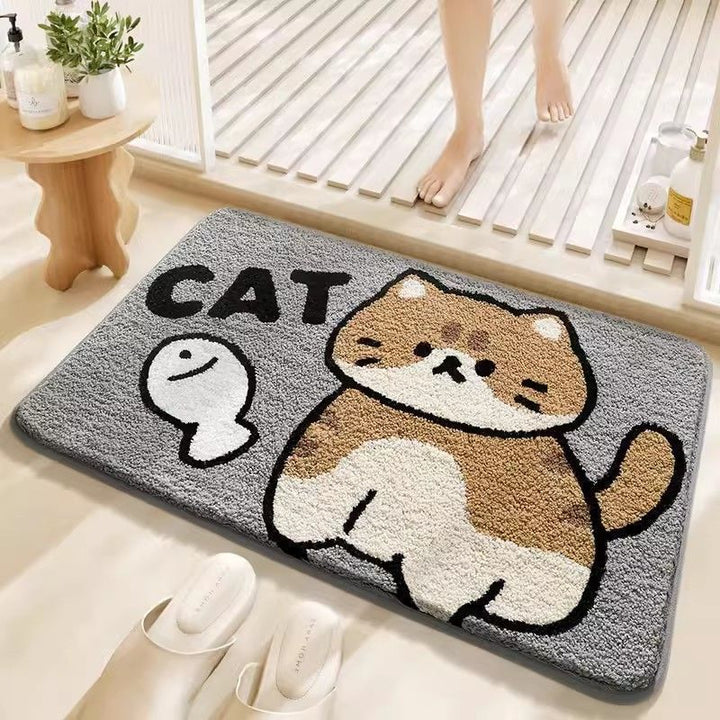 Pet-Themed Soft Plush Bath Mat Kalsten