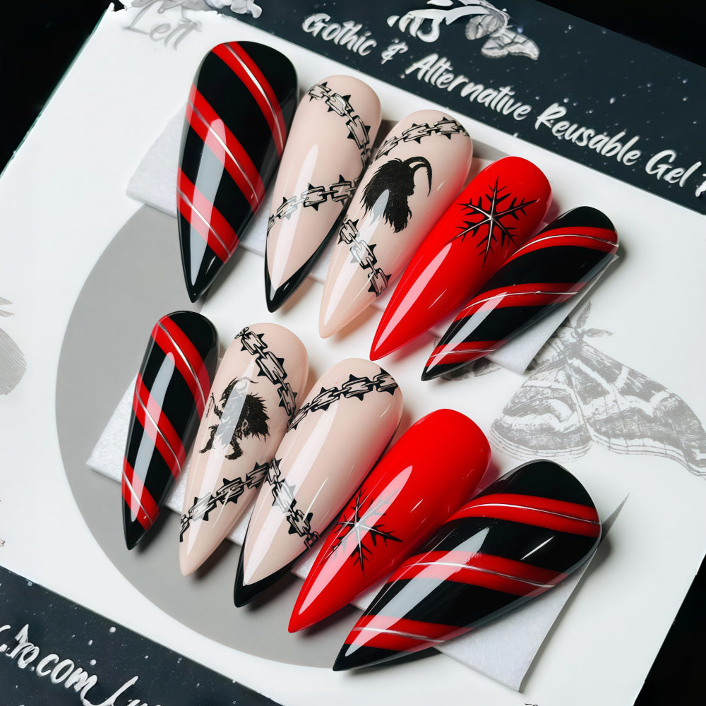 Creative Nail Design Set in Gothic Style Kalsten