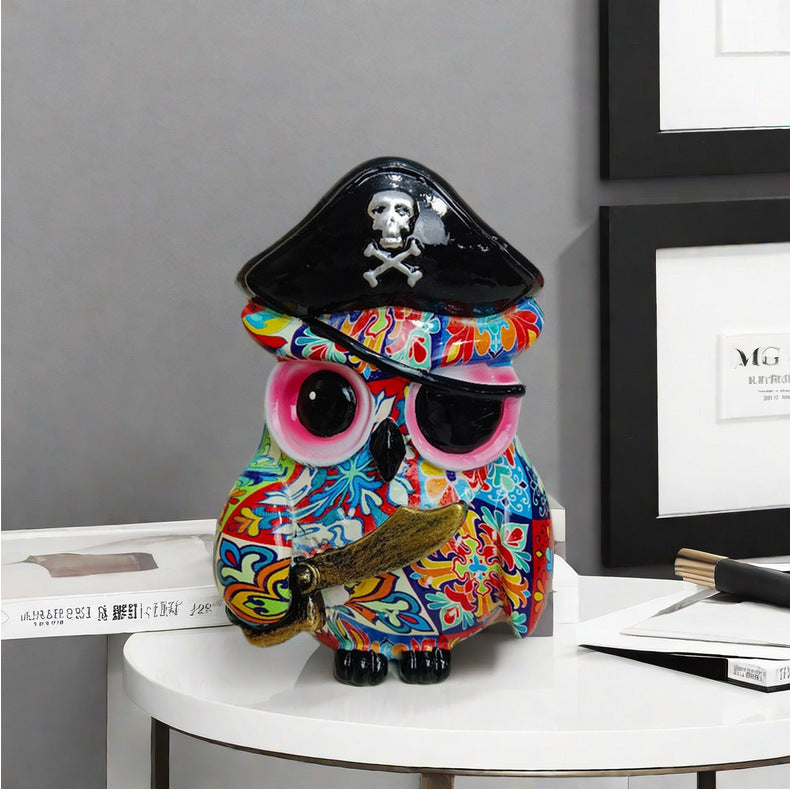 Artful owl figure in maritime design Kalsten