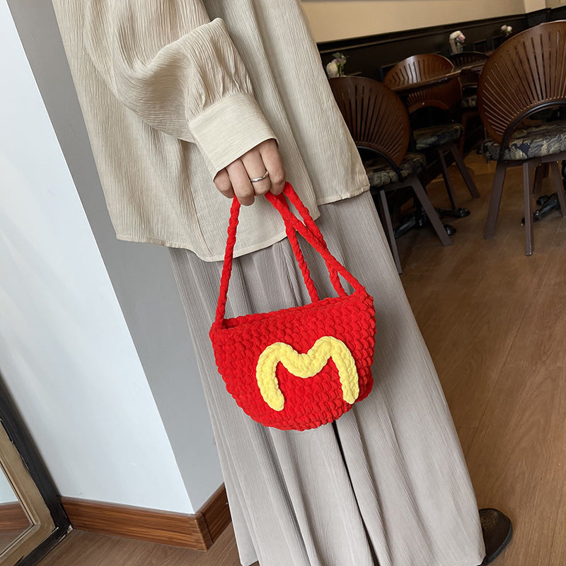 Lion-Themed Plush Crossbody Bag