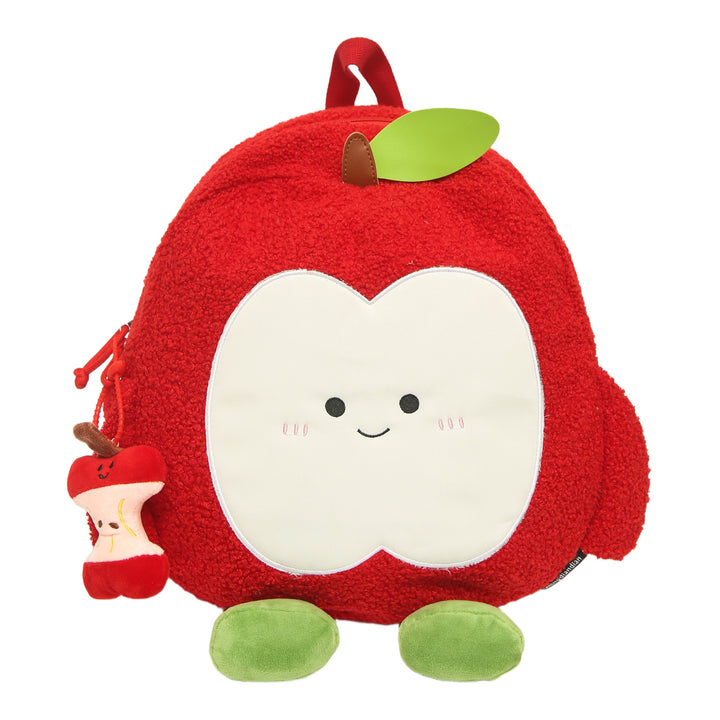 Plush Apple Backpack with Animal Charm Kalsten