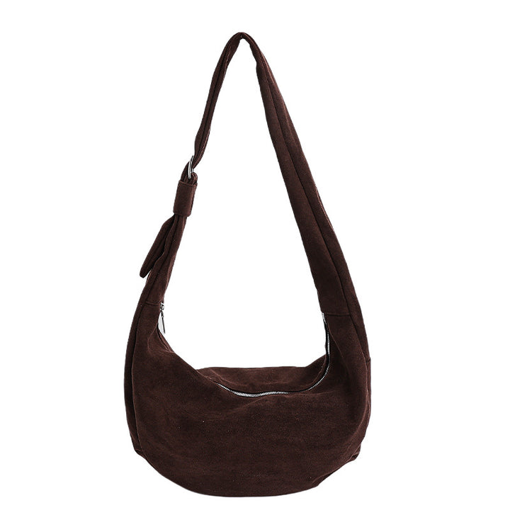 Soft Suede Slouchy Shoulder Bag
