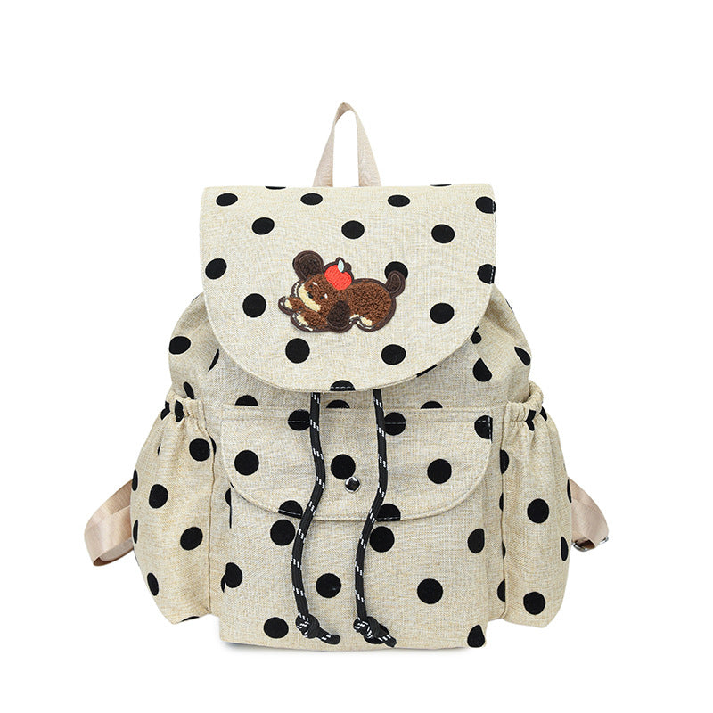 Playful Polka Dot Themed Backpack Kalsten