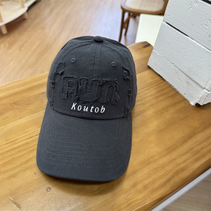 Men's Distressed Embroidered Baseball Cap Kalsten