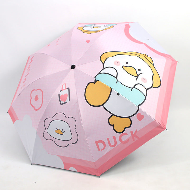Ladies Folding Umbrella with Cute Animal Design Kalsten