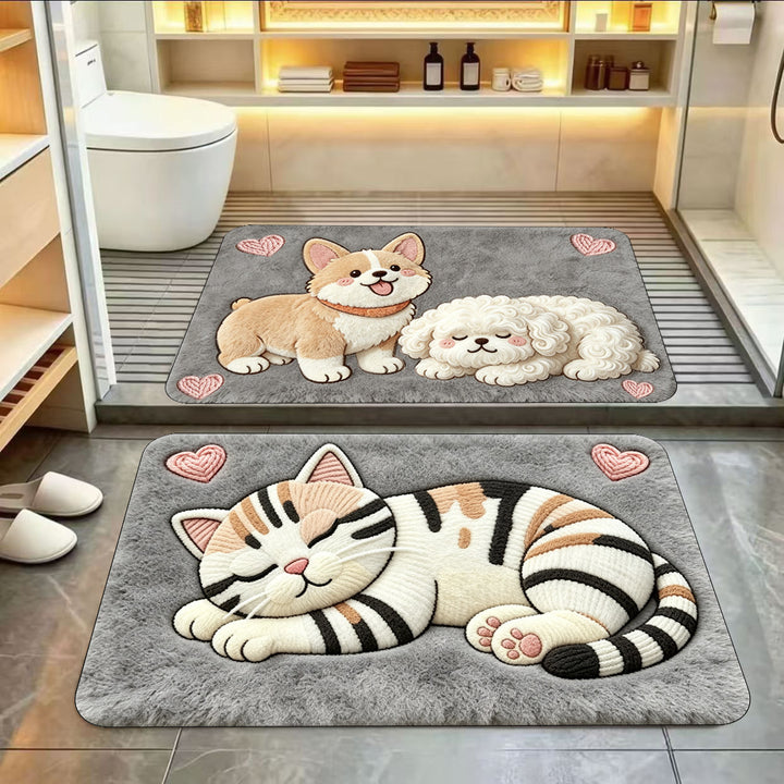 Cartoon Cat Decorative Rug for Interiors
