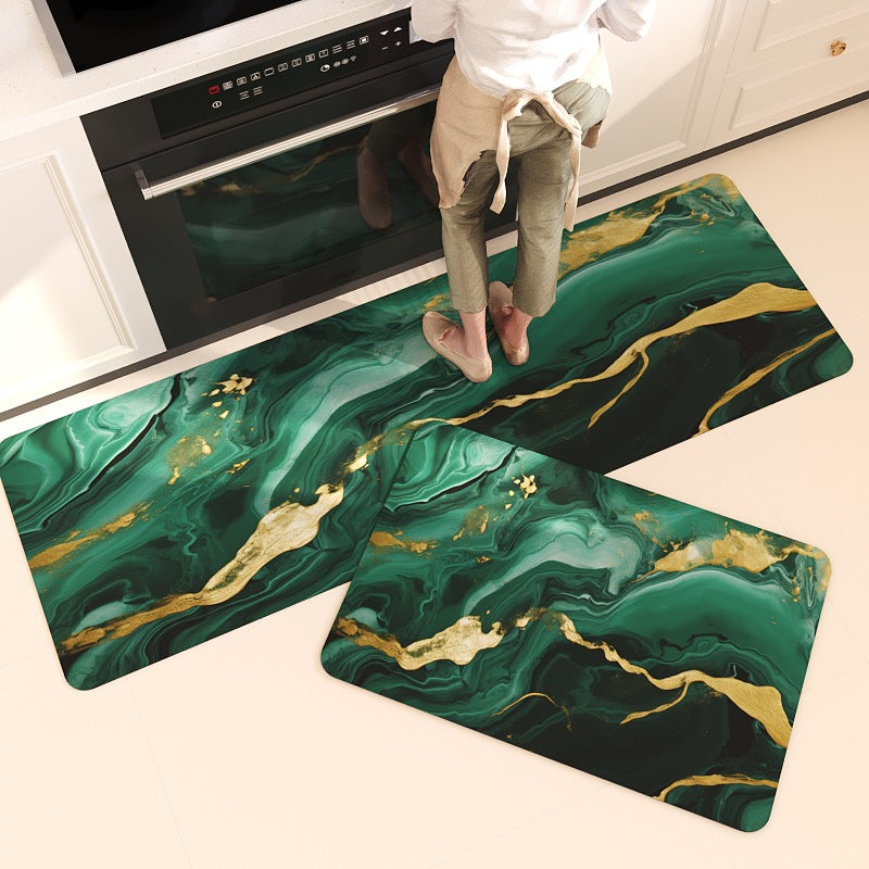 Luxurious Marble Design Kitchen Comfort Mat