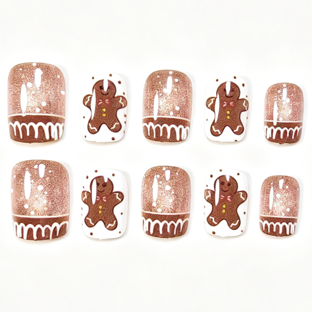 Gingerbread-Themed Nail Art Set Kalsten