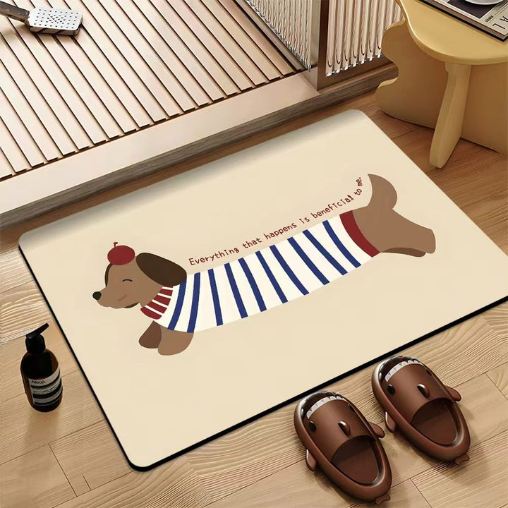 Fun Dog-Themed Indoor Mat Kalsten