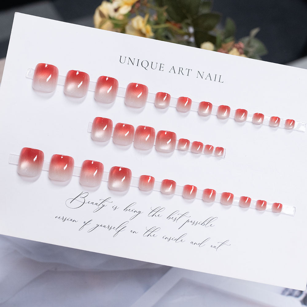 Sparkling Ombre Pedicure Nail Art