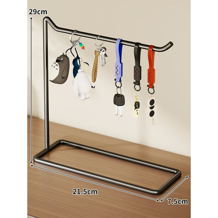 Slim Desktop Keychain & Accessories Hanging Stand with Minimal Metal Frame