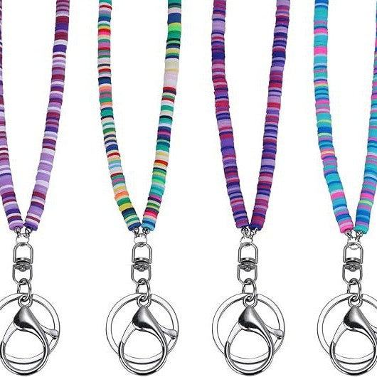 Colorful Beaded ID Badge Holder Lanyard Kalsten