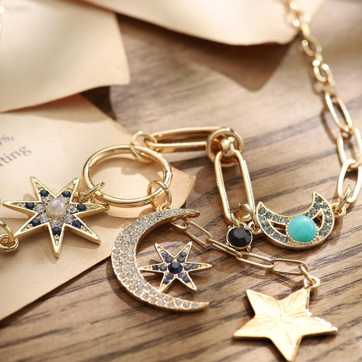 Celestial Charm Layered Necklace Kalsten