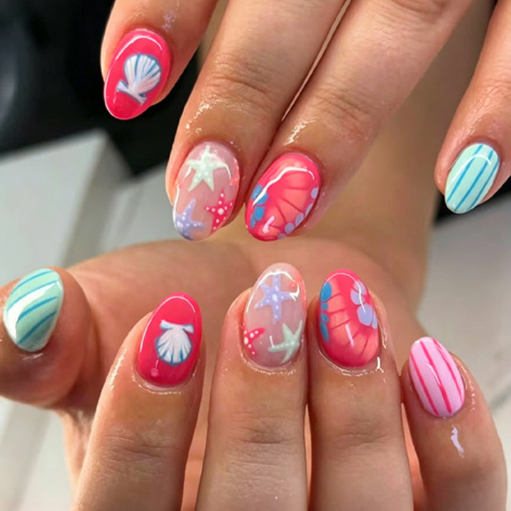 Artificial nails with maritime motifs Kalsten