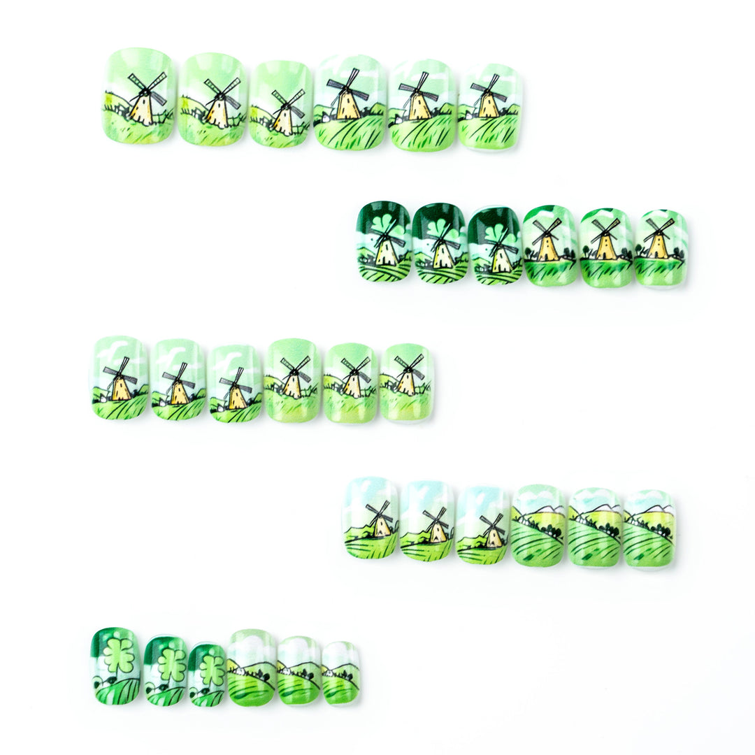 Scenic Landscape Press-On Nail Art Set