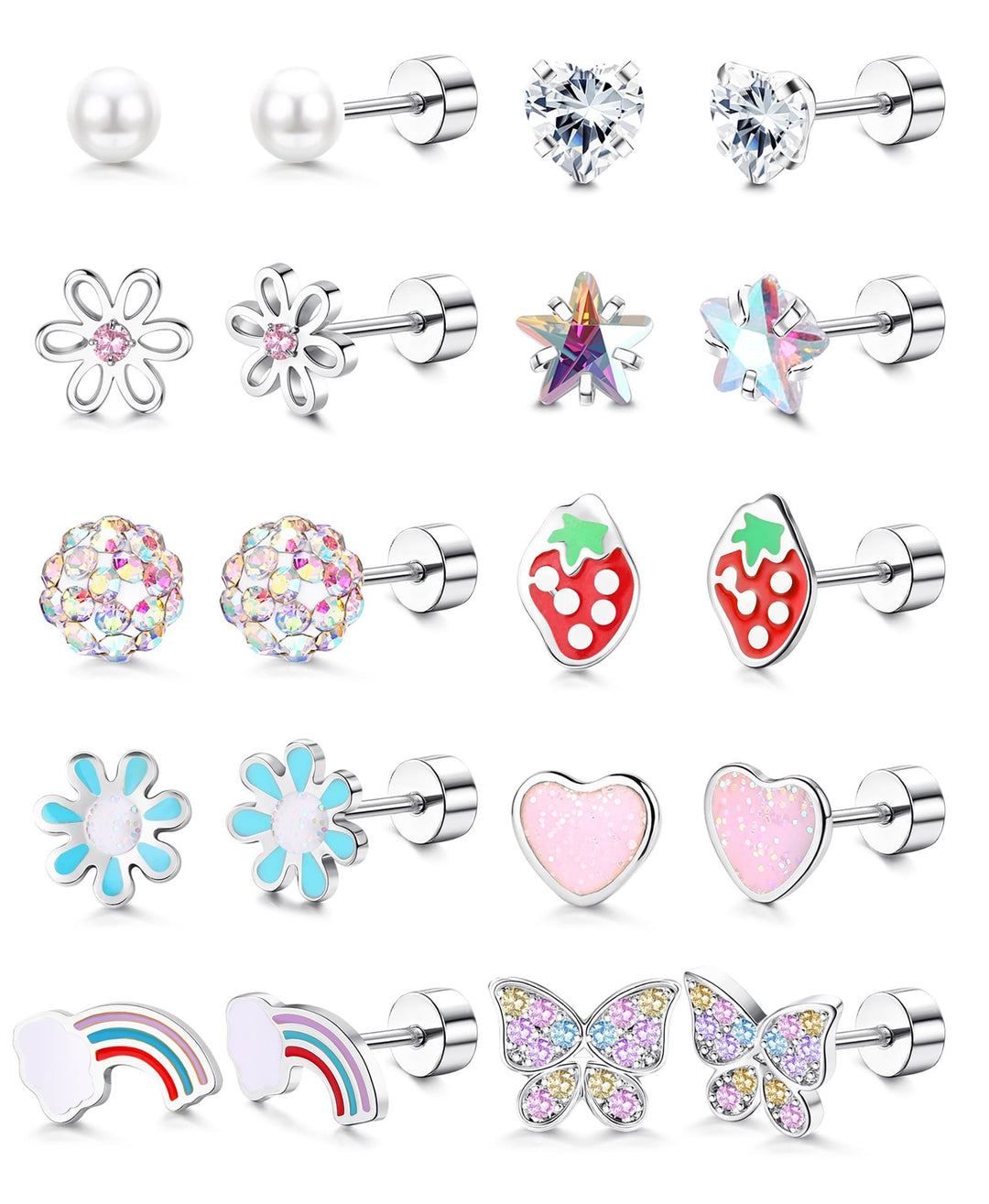 Gemstone Stud Earring Set Kalsten