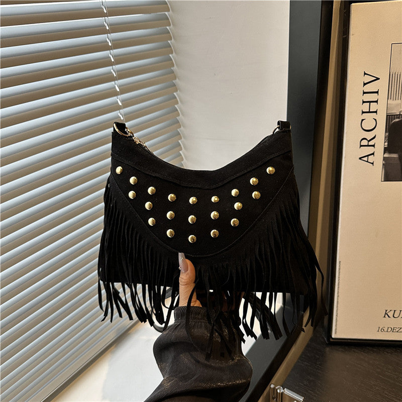 Bohemian Fringe Detail Crossbody Bag Kalsten